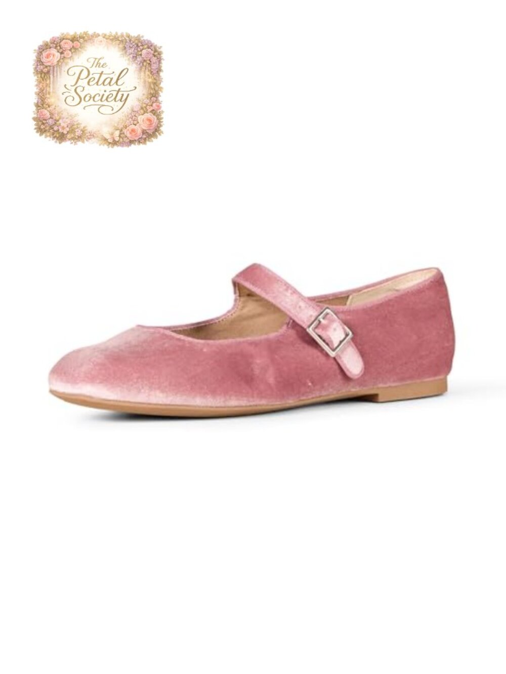 Women's Square Toe Mary Jane Ballet Flats Faux Suede Memory Foam